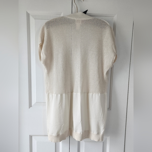 Chico's light weight cardigan | Size 0 | short sleeve | cream / white | knit | - Picture 4 of 4